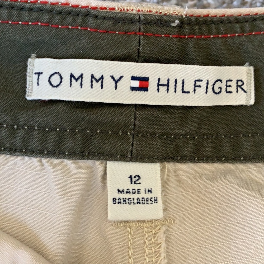 Tommy Hilfiger Wide Leg Cotton Sheeting Pants - Picture 8 of 9
